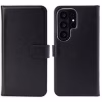 Selencia Echt Leren Bookcase Samsung Galaxy S26 Ultra - Zwart
