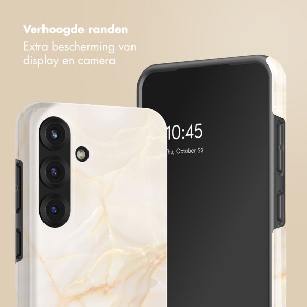 Selencia Vivid Backcover Samsung Galaxy S25 - Golden Beige Marble