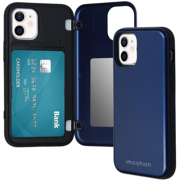 imoshion Backcover met pashouder iPhone 12 Mini - Donkerblauw