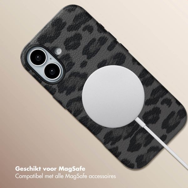 Selencia Sabi Backcover Panterprint met MagSafe Apple iPhone 17 - Midnight Black