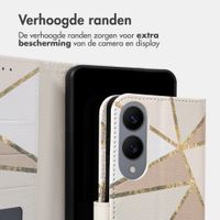 imoshion Design Bookcase Samsung Galaxy S25 Edge - Beige Graphic