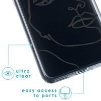 imoshion Design hoesje OnePlus Nord - Abstract Gezicht - Zwart