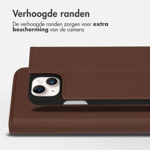 Accezz Premium Leather Slim Bookcase Apple iPhone 14 Plus - Bruin