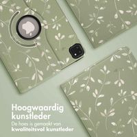 imoshion 360° Draaibare Design Bookcase Apple iPad Pro 12.9 (2018/2020/2021/2022) - Green Flowers