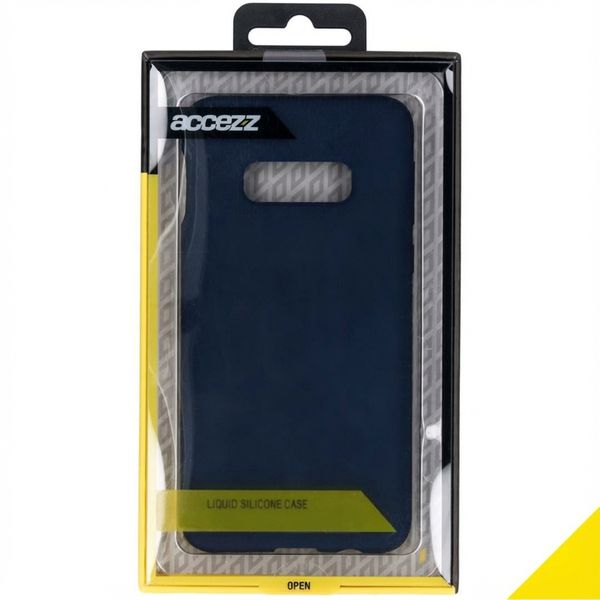 Accezz Liquid Silicone Backcover Samsung Galaxy S10e - Donkerblauw