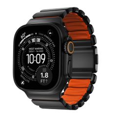 Nomad Stratos Band Apple Watch Series 1 - 11 / SE / Ultra (44/45/46/49 mm) - Ultra Orange / Natural Titanium