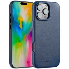 Accezz Leather Back Cover with MagSafe Apple iPhone 16 Pro Max - Nightfall Blue