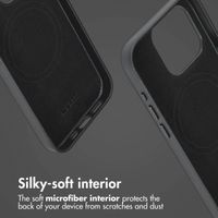 Accezz 2-in-1 Leather Bookcase with MagSafe Apple iPhone 15 Pro - Onyx Black