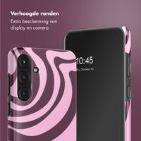 Selencia Vivid Backcover Samsung Galaxy S25 Plus - Wavy Swirl Pink Plum