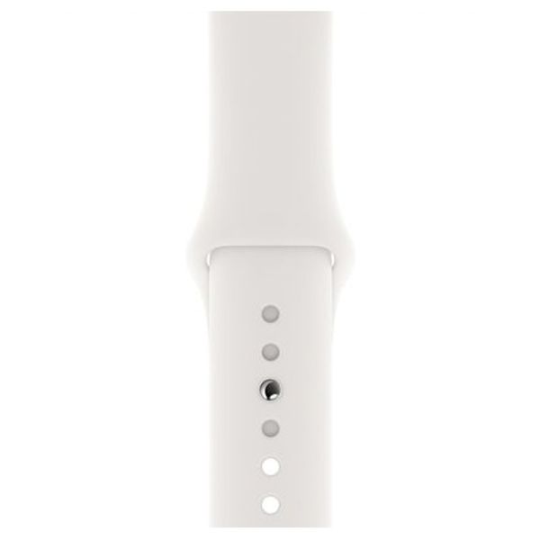 Apple Sport Band Apple Watch Series 1 t/m 9 / SE (38/40/41 mm) | Series 10 (42 mm) - Maat S/M - White