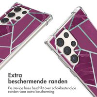 imoshion Design hoesje met koord Samsung Galaxy S23 Ultra - Bordeaux Graphic