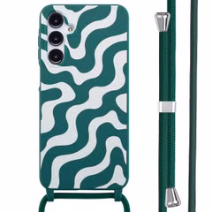 imoshion Siliconen design hoesje met koord Samsung Galaxy A16 - Petrol Green Groovy