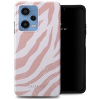 Selencia Vivid Tough Backcover Xiaomi Redmi Note 12 Pro - Colorful Zebra Old Pink