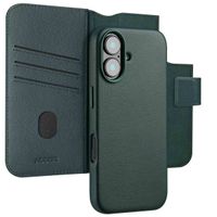 Accezz 2-in-1 Leather Bookcase with MagSafe Apple iPhone 16 - Cedar Green