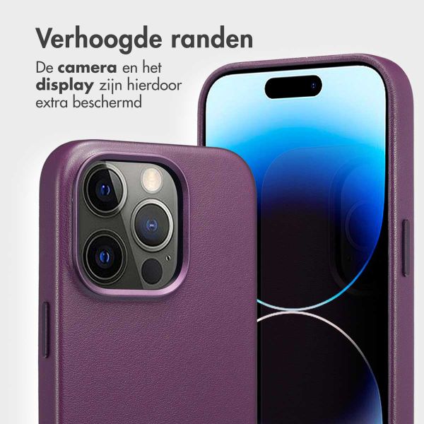 Accezz Leather Bookcase 2-in-1 met MagSafe Apple iPhone 14 Pro - Heath Purple