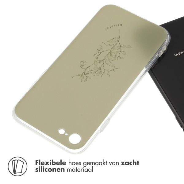 imoshion Design hoesje iPhone SE (2022 / 2020) / 8 / 7 / 6s - Floral Green