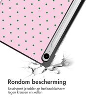 imoshion Design Trifold Bookcase Samsung Galaxy Tab S9 11.0 inch / S10 Lite / S10 FE / S9 FE 10.9 inch - Happy Dots