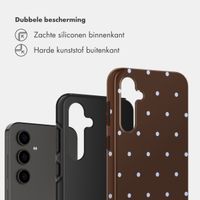 Selencia Vivid Backcover Samsung Galaxy S24 FE - Happy Dots Chocolate