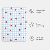 imoshion Design Trifold Bookcase Apple iPad 9 (2021) 10.2 inch / iPad 8 (2020) 10.2 inch / iPad 7 (2019) 10.2 inch - Cherry Check