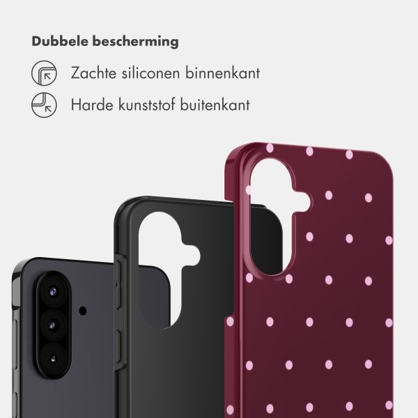 Selencia Vivid Backcover Samsung Galaxy A57 (5G) - Happy Dots Burgundy