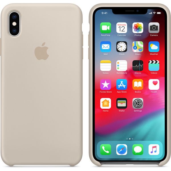 Apple Silicone Backcover iPhone Xs Max - Stone