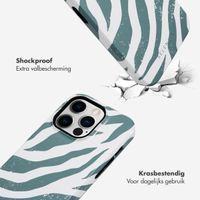 Selencia Vivid Backcover Apple iPhone 14 Pro - Colorful Zebra Pine Blue