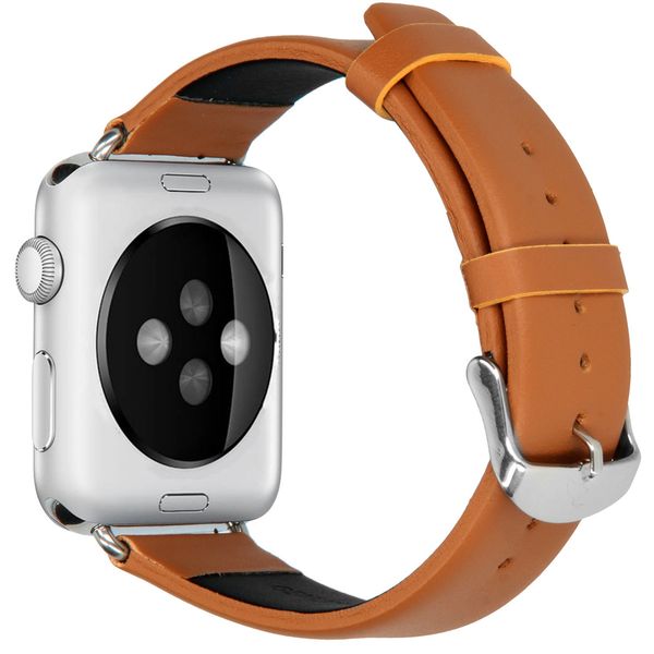 imoshion Effen Lederen bandje Apple Watch Series 1-9 / SE - 38/40
