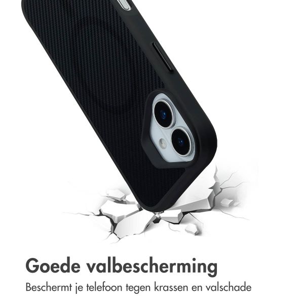 imoshion Rugged Hybrid Carbon Case met MagSafe Apple iPhone 17 - Zwart