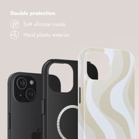 Selencia Vivid Back Cover with MagSafe Apple iPhone 15 - Desert Waves Beige