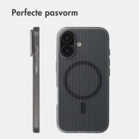 Accezz Lite Backcover met MagSafe | Fluted | Apple iPhone 16 - Grijs