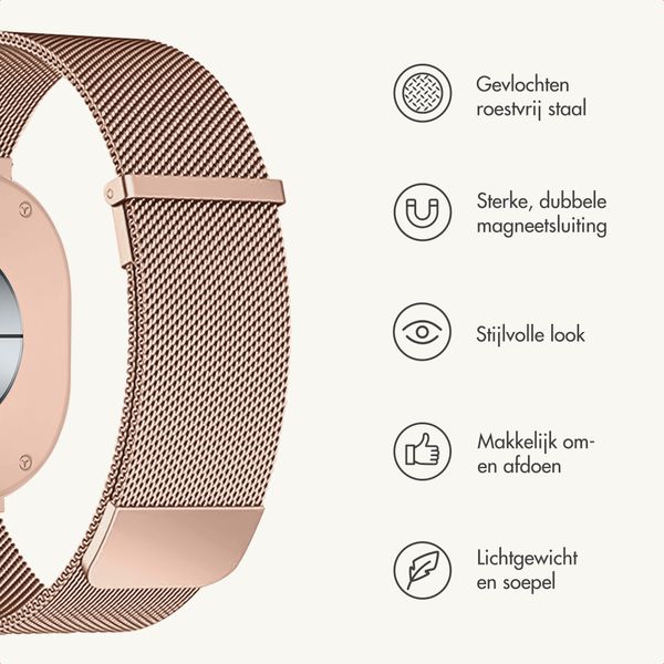 imoshion Milanees magnetisch bandje Samsung Galaxy Watch 9 (40/44mm) / Watch 8 (40/44mm) / Classic (46mm) - Rose Gold