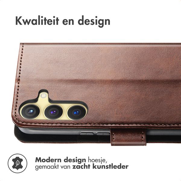 imoshion Luxe Bookcase Samsung Galaxy S25 / S24 - Donkerbruin