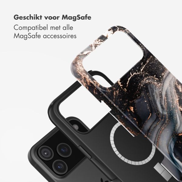 Selencia Vivid Backcover met MagSafe Apple iPhone 17 Pro - Chic Marble Black
