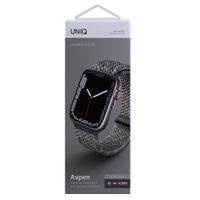 Uniq Aspen Designer Edition Braided bandje Apple Watch Series 1 t/m 11 / SE / Ultra (44/45/46/49 mm) - Pebble Grey