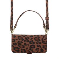 Selencia Sabi Bookcase met Panterprint Apple iPhone 14 / 13 - Mocha Brown