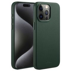 Accezz MagSafe Leather Backcover iPhone 15 Pro Max - Cedar Green