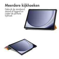 imoshion Design Trifold Bookcase Samsung Galaxy Tab A11 Plus / A9 Plus - Orange Flower Connect