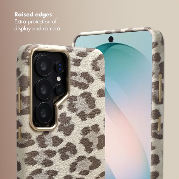 Selencia Sabi Back Cover Panther Print with MagSafe Samsung Galaxy S26 Ultra - Soft Ivory