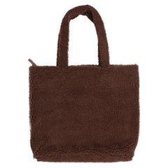 Selencia Zaya Tote Bag - Teddy Laptoptas 16 inch - Choco Brown