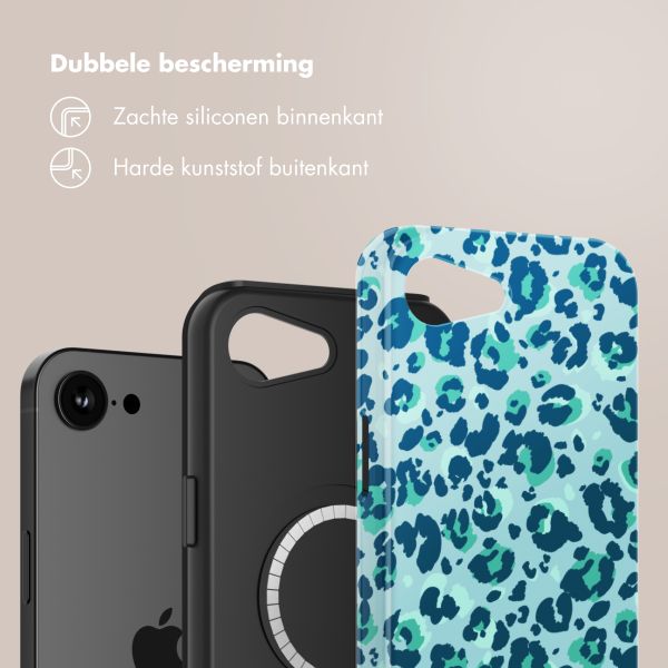 Selencia Vivid Backcover met MagSafe Apple iPhone 16e - Wild Spots Light Blue