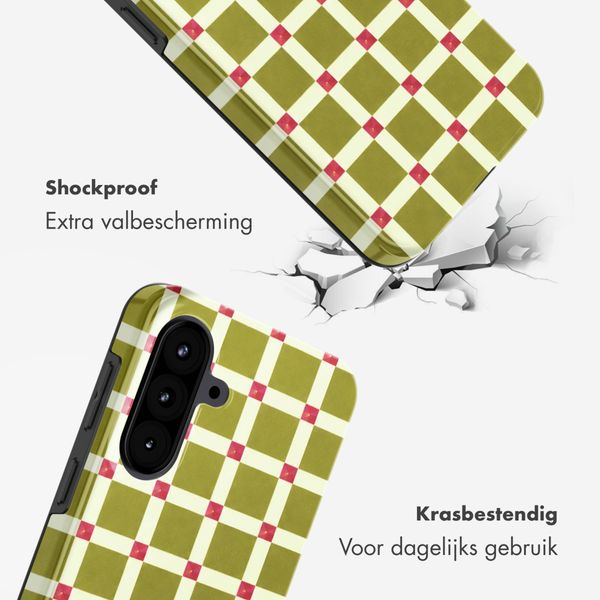 Selencia Vivid Backcover Samsung Galaxy A57 (5G) - Check This Olive