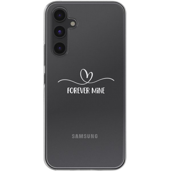 Gepersonaliseerd hoesje met sierlijk hartje Samsung Galaxy A54 (5G)- Transparant