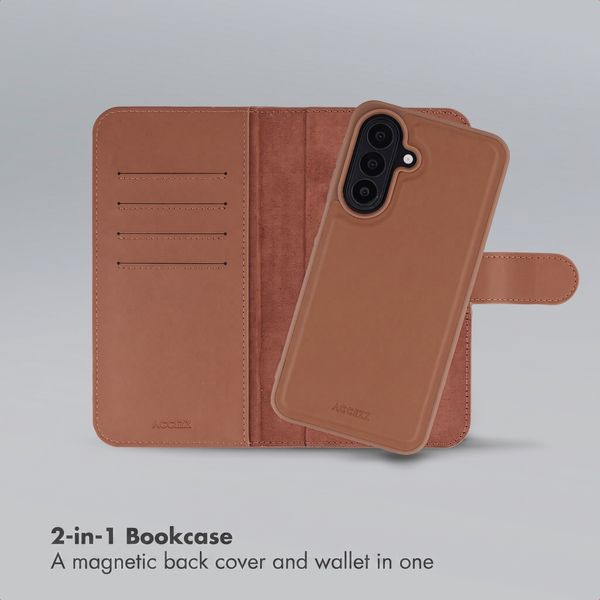 Accezz Edge detachable Bookcase with MagSafe Samsung Galaxy A27 (5G) - Brown