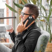 Accezz Leather Backcover met MagSafe Apple iPhone 14 Plus - Zwart