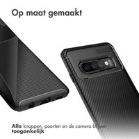 imoshion Carbon Softcase Backcover Samsung Galaxy S10 - Zwart