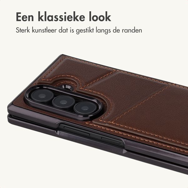 imoshion Kunstleren MagSafe Backcover met Pashouder Samsung Galaxy Z Fold 8 Ultra - Donkerbruin
