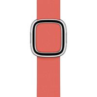 Apple Leather Band Modern Buckle Apple Watch Series 1 t/m 9 / SE (38/40/41 mm) | Series 10 (42 mm) - Maat M - Pink Citrus