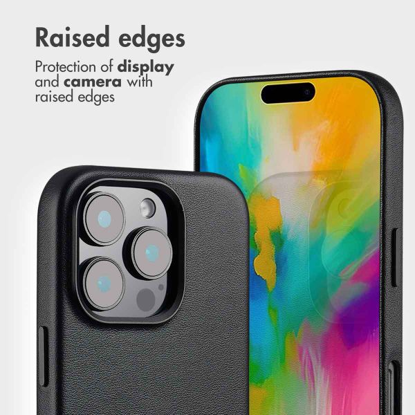 Accezz 2-in-1 Leather Bookcase with MagSafe Apple iPhone 16 Pro Max - Onyx Black