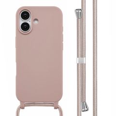imoshion Silicone Case with Strap Apple iPhone 17 - Sand Pink