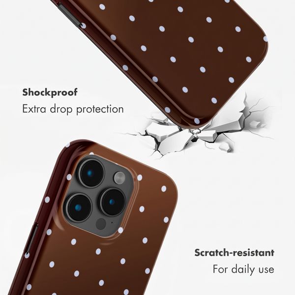Selencia Vivid Back Cover with MagSafe Apple iPhone 15 Pro - Happy Dots Chocolate